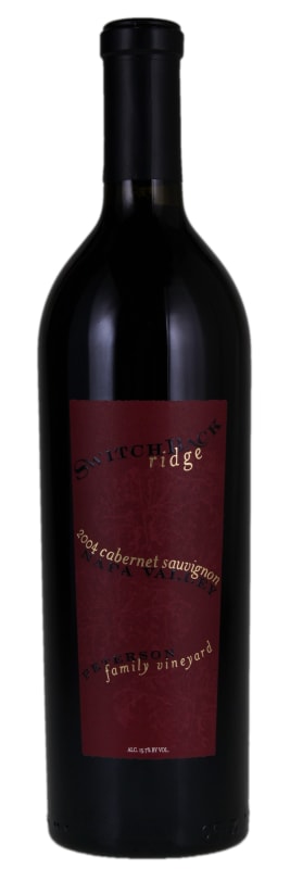Switchback Ridge Peterson Family Vineyard Cabernet Sauvignon 2004 Front Bottle Shot