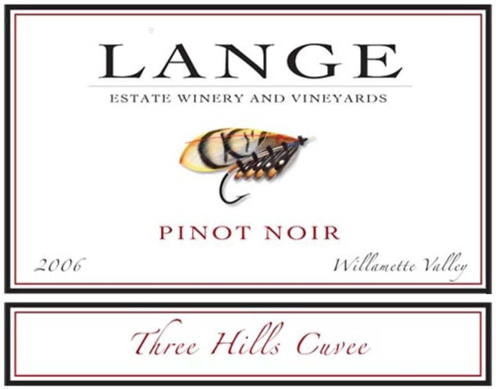 Lange Winery Three Hills Cuvee Pinot Noir 2006 Front Label