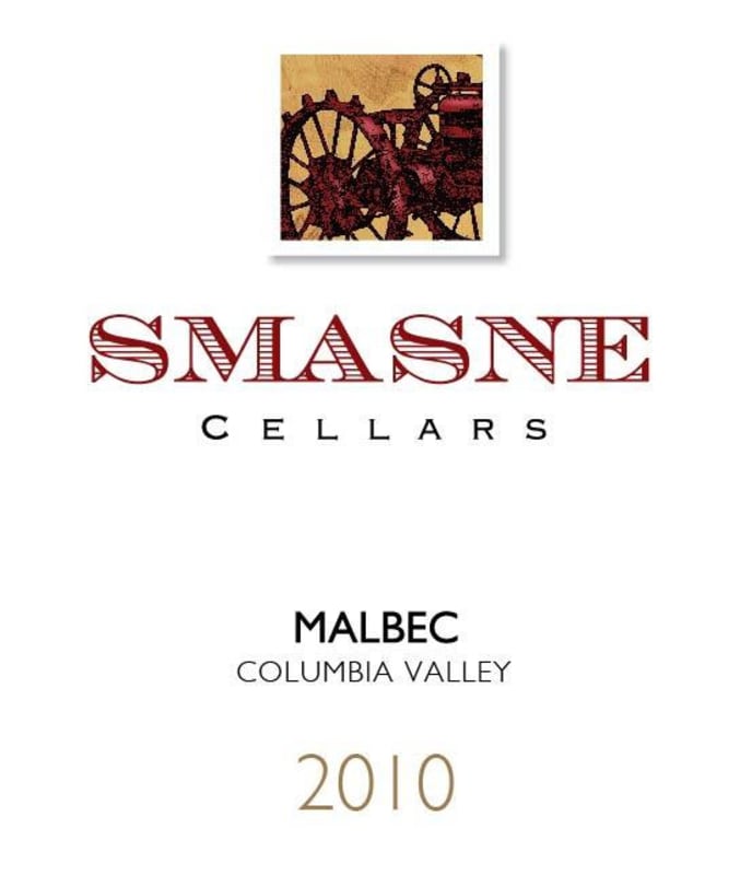 Smasne Cellars Malbec 2010 Front Label