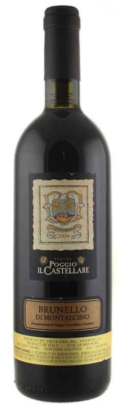 Poggio Il Castellare Brunello di Montalcino 2004 Front Bottle Shot