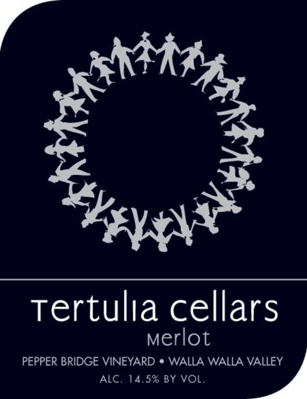 Tertulia Cellars Pepper Bridge Vineyard Merlot 2008 Front Label