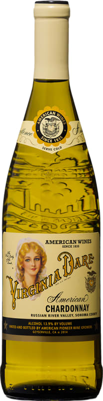 Virginia Dare Winery Chardonnay 2014 Front Bottle Shot