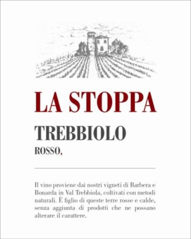 La Stoppa Trebbiolo Rosso 2019 Front Label