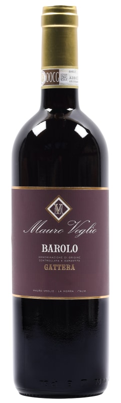 Mauro Veglio Barolo Vigneto Gattera 2021 Front Bottle Shot