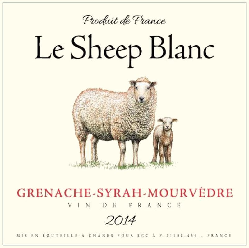 Le Sheep Blanc Grenache Syrah Mourvedre 2014 Front Label