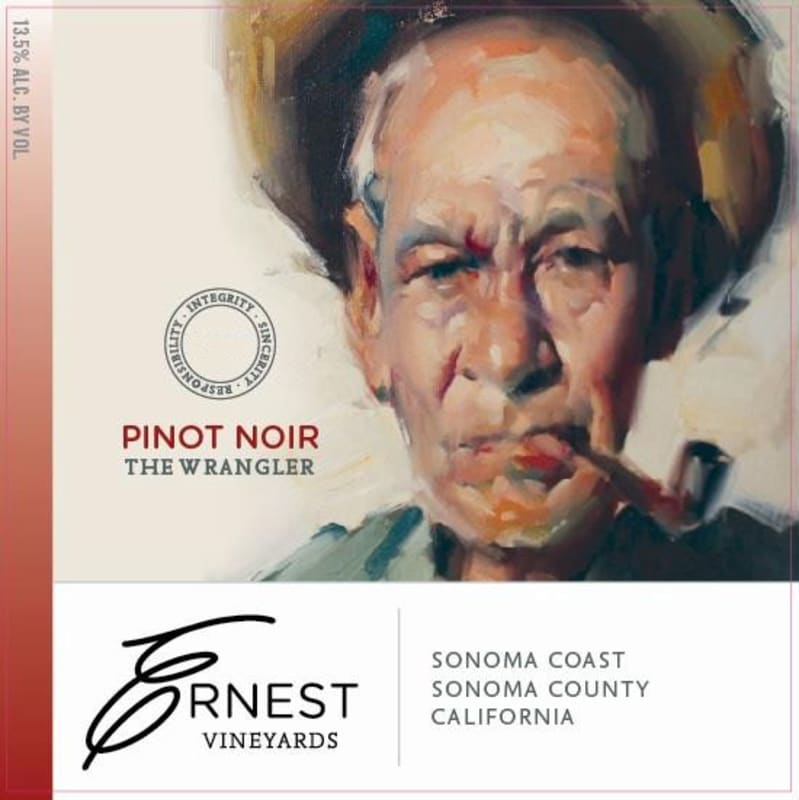 Ernest Vineyards The Wrangler Pinot Noir 2015 Front Label