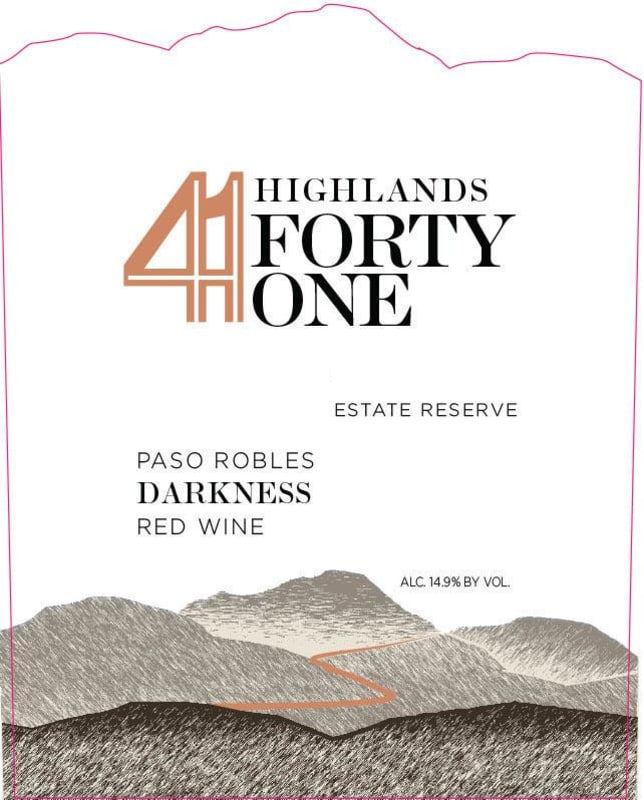 Highlands 41 Estate Reserve Darkness 2015 Front Label