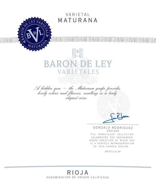 Baron de Ley Varietales Maturana 2014 Front Label