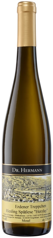 Dr. Hermann Erdener Treppchen Riesling Spatlese Herzlei 2019 Front Bottle Shot