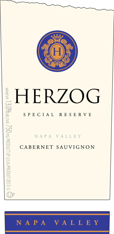 Baron Herzog Napa Valley Special Reserve Cabernet Sauvignon (OU Kosher) 2015 Front Label