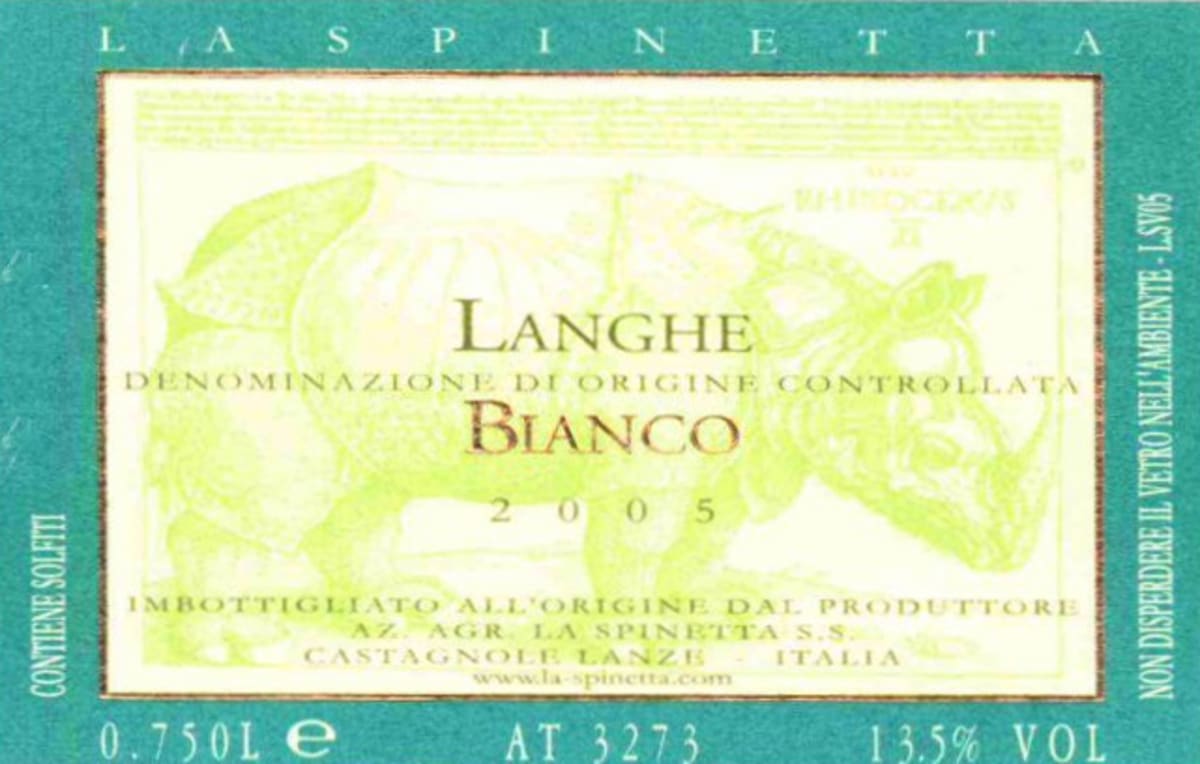 La Spinetta Langhe Bianco 2005 Front Label