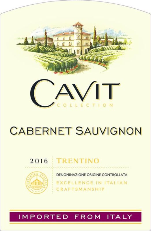 Cavit Cabernet Sauvignon 2016 Front Label