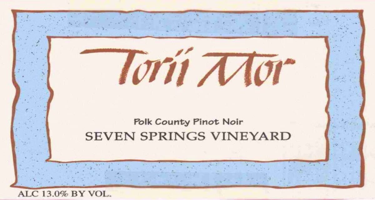 Torii Mor Seven Springs Vineyard Pinot Noir 2001 Front Label