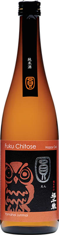 Fuku Chitose Happy Owl Yamahai Junmai Sake (720ML) Front Bottle Shot