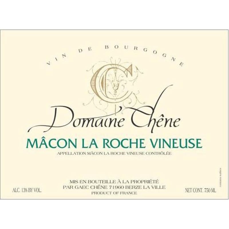 Domaine Chene Macon La Roche Vineuse Cuvee Prestige 2019 Front Label