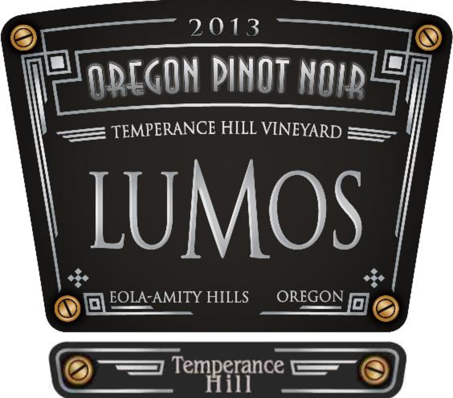 Lumos Winery Temperance Hill Vineyard Pinot Noir 2013 Front Label