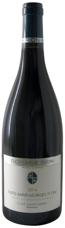 Patrice Rion Nuits-St-Georges Clos Saint-Marc Premier Cru Monopole 2014 Front Bottle Shot