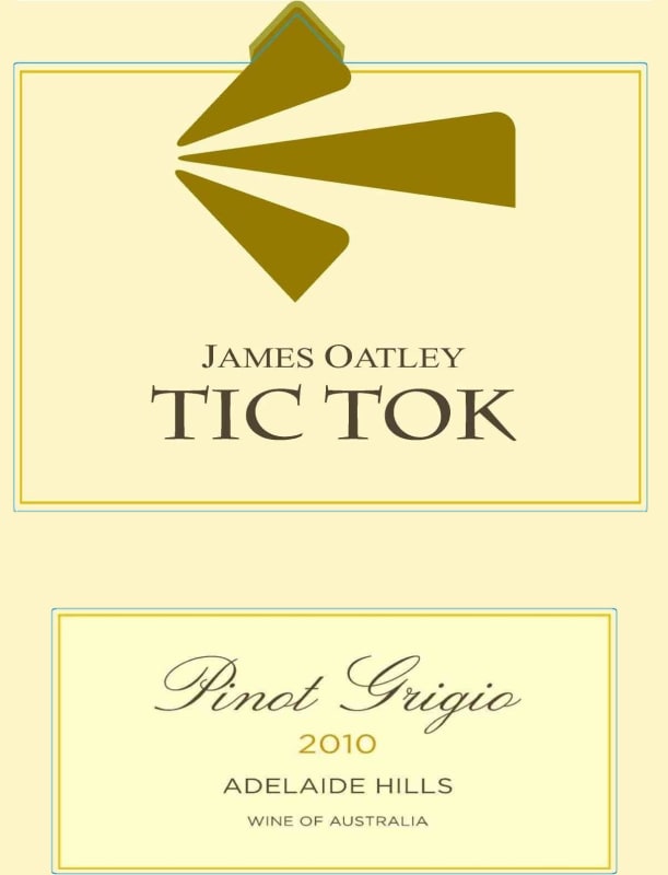 Robert Oatley James Oatley Tic Tok Pinot Grigio 2010 Front Label