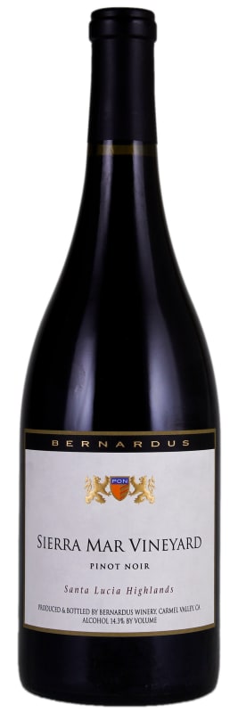 Bernardus Sierra Mar Vineyard Pinot Noir 2017 Front Bottle Shot