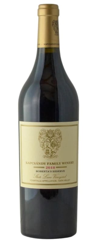 Kapcsandy Family Winery State Lane Vineyard Roberta's Reserve 2018 Front Bottle Shot