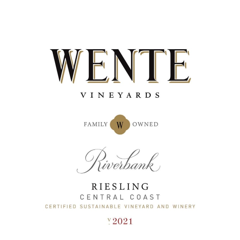 Wente Riverbank Riesling 2021 Front Label