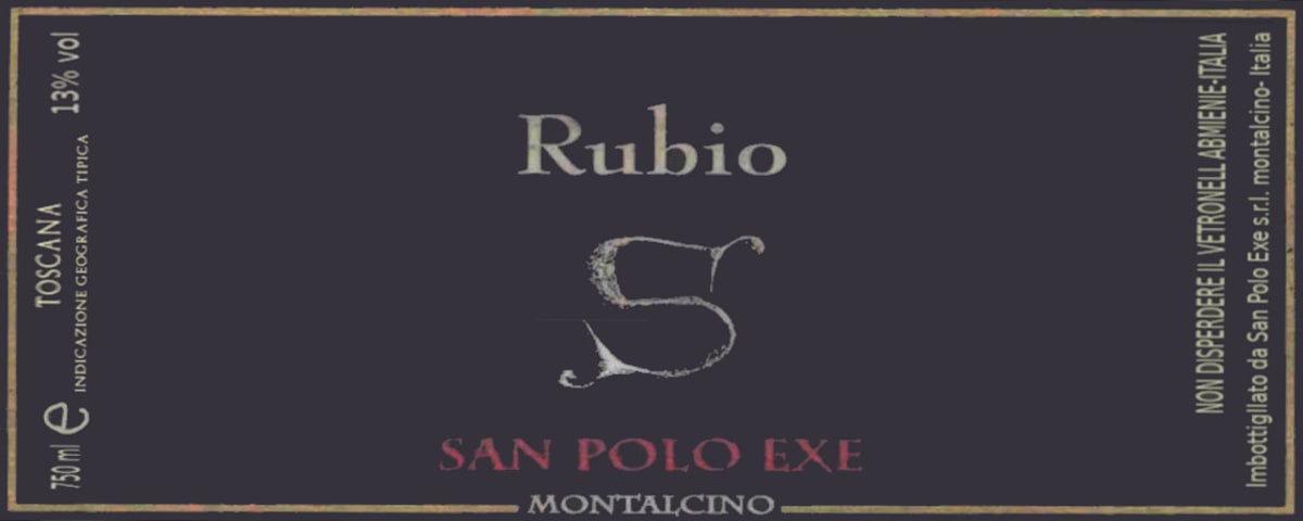 Poggio San Polo Rubio 2004 Front Label