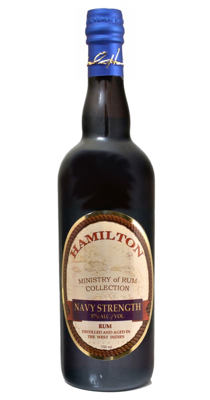 Hamilton Navy Strength Rum Front Bottle Shot