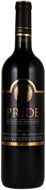 Pride Mountain Vineyards Merlot 2017 Front Bottle Shot