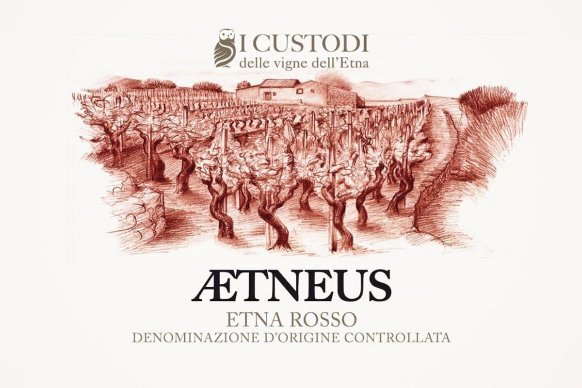 I Custodi Aetneus Etna Rosso 2014 Front Label