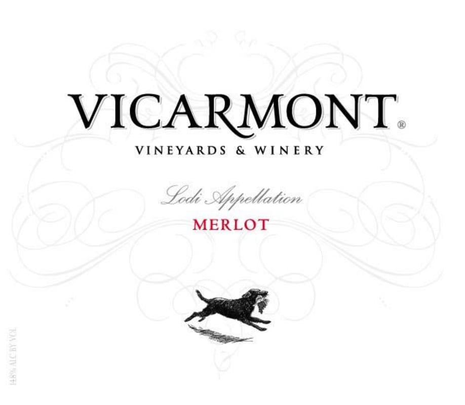 Vicarmont Vineyards & Winery Merlot 2014 Front Label