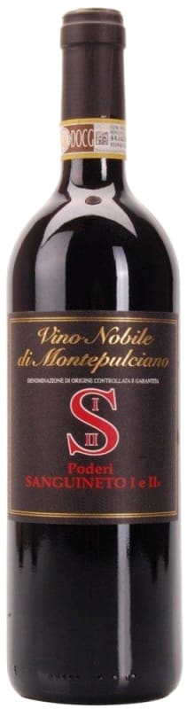 Poderi Sanguineto Vino Nobile di Montepulciano 2019 Front Bottle Shot
