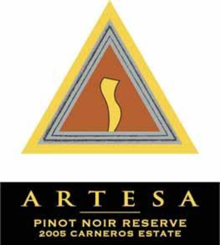 Artesa Reserve Pinot Noir 2005 Front Label
