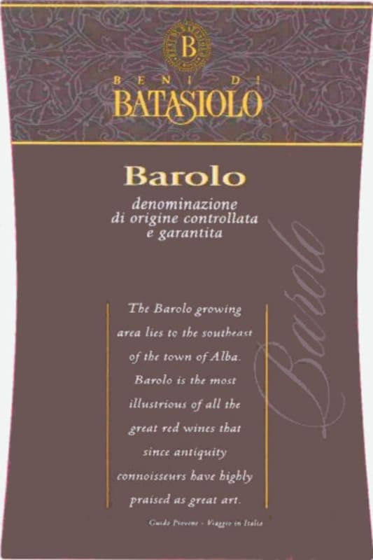 Beni di Batasiolo Barolo 2006 Front Label