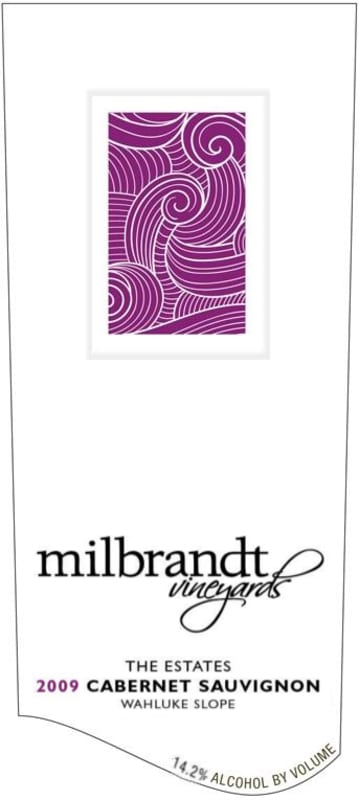 Milbrandt The Estates Cabernet Sauvignon 2009 Front Label