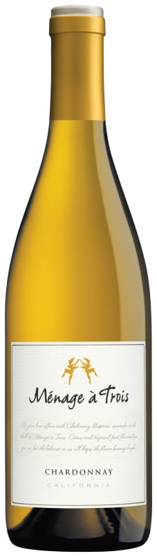 Menage a Trois Chardonnay 2018 Front Bottle Shot