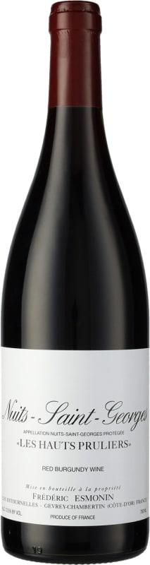 Frederic Esmonin Nuits-St-Georges Les Hauts Pruliers 2022 Front Bottle Shot