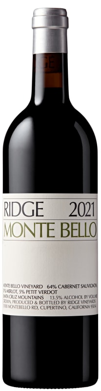 Ridge Monte Bello 2021 Front Bottle Shot
