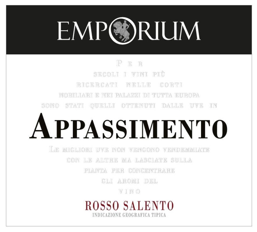 Emporium Appassimento Rosso Salento 2015 Front Label