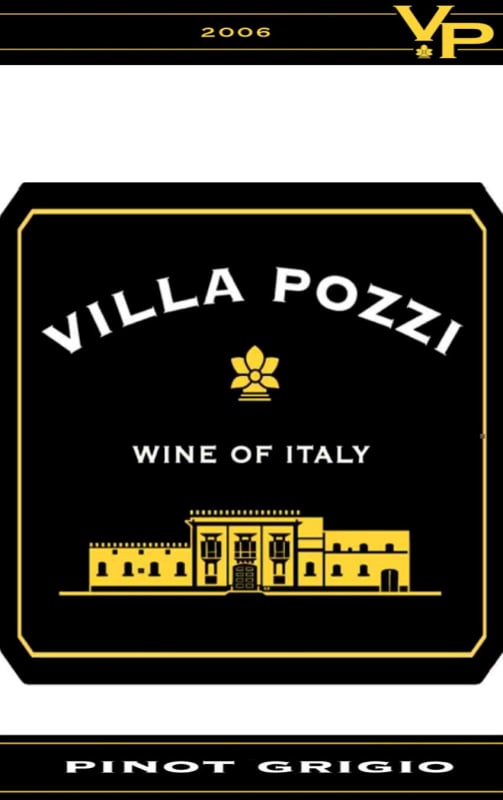 Villa Pozzi Pinot Grigio 2006 Front Label