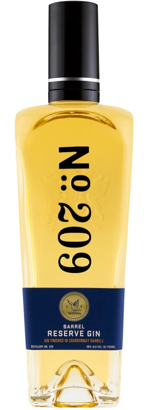 No. 209 Chardonnay Barrel Reserve Gin Front Bottle Shot