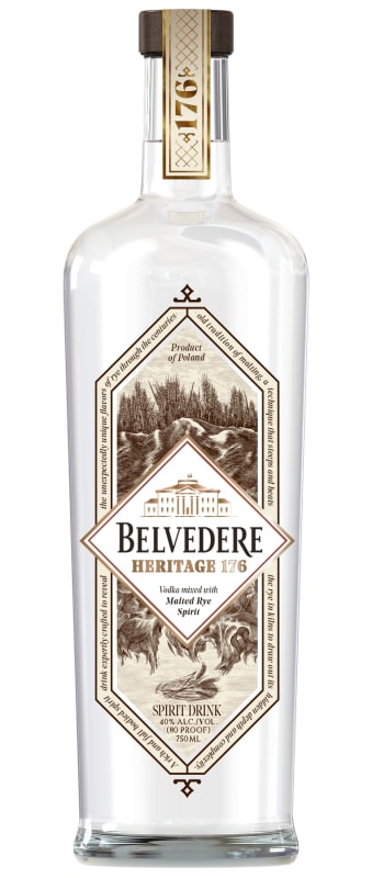 Belvedere Heritage 176 Vodka Front Bottle Shot