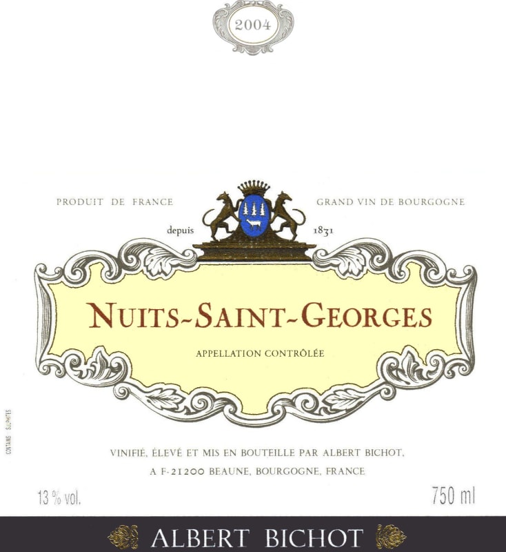Albert Bichot Nuits-Saint-Georges Rouge 2004 Front Label