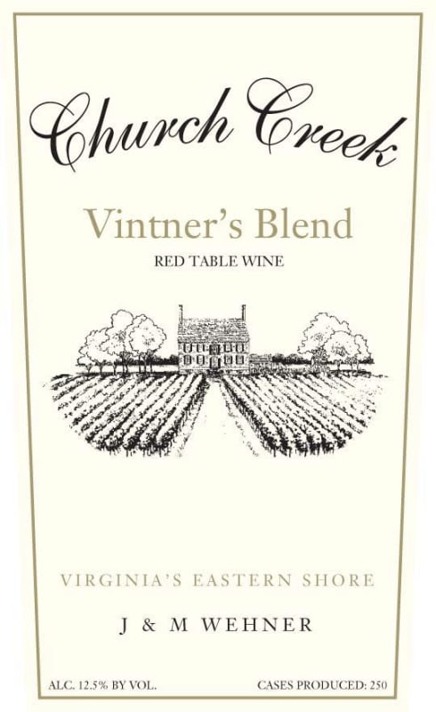 Chatham Vineyards Church Creek Vintner's Blend 2016 Front Label
