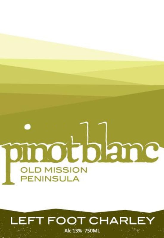 Left Foot Charley Pinot Blanc 2018 Front Label