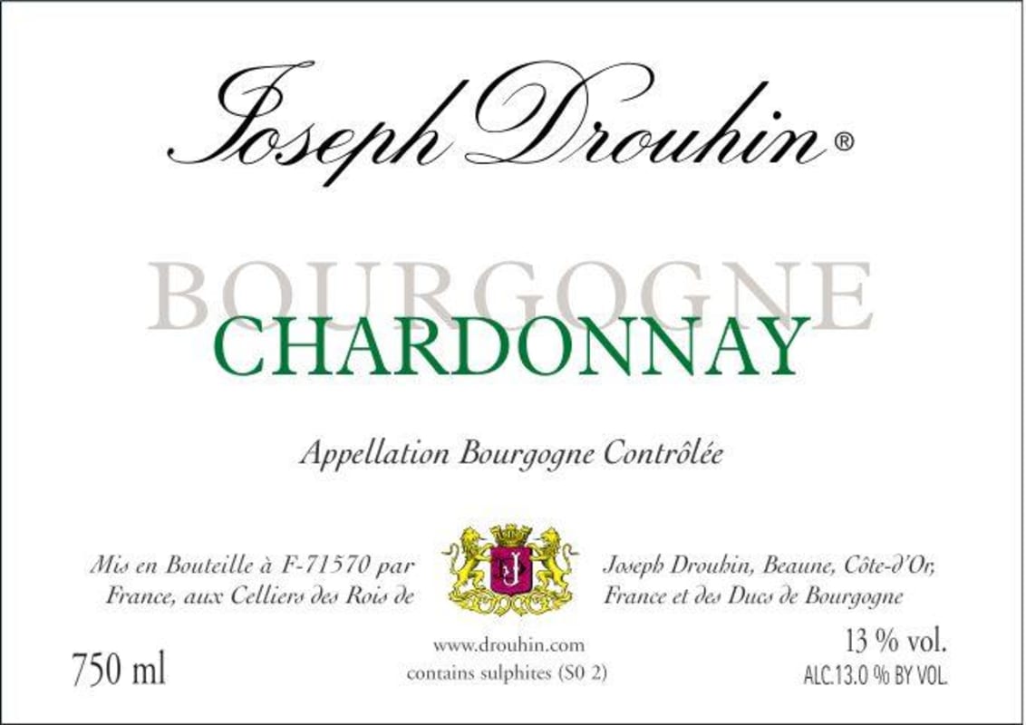 Joseph Drouhin Bourgogne Chardonnay 2010 Front Label