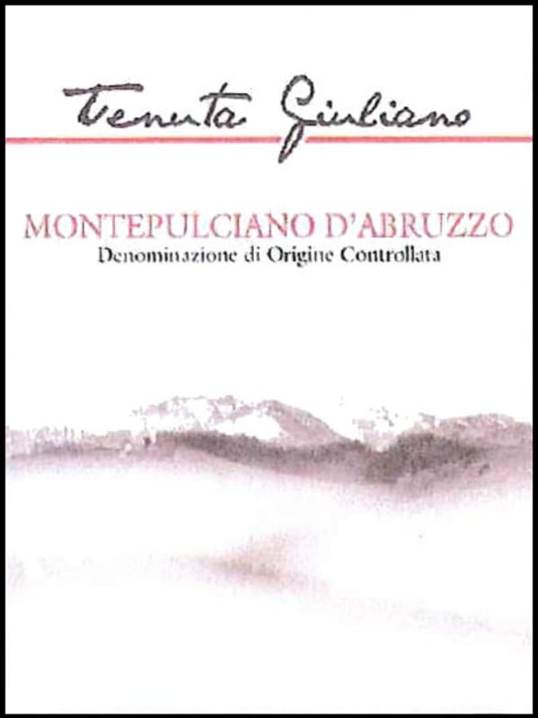 Tenuta Giuliano Montepulciano d'Abruzzo 2015 Front Label