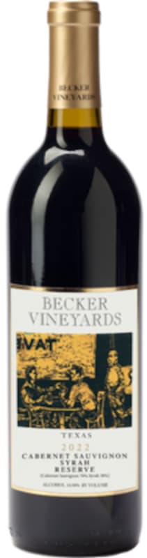 Becker Vineyards Reserve Cabernet-Syrah 2022 Front Bottle Shot