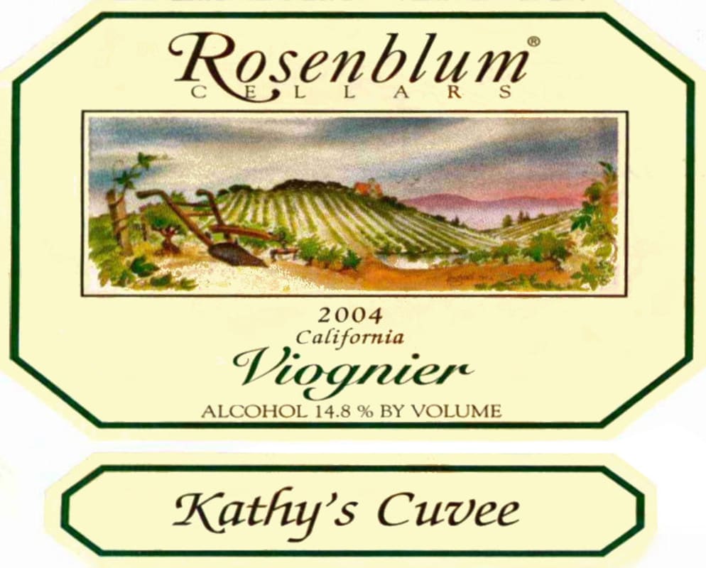 Rosenblum Cellars Kathy's Cuvee Viognier 2004 Front Label