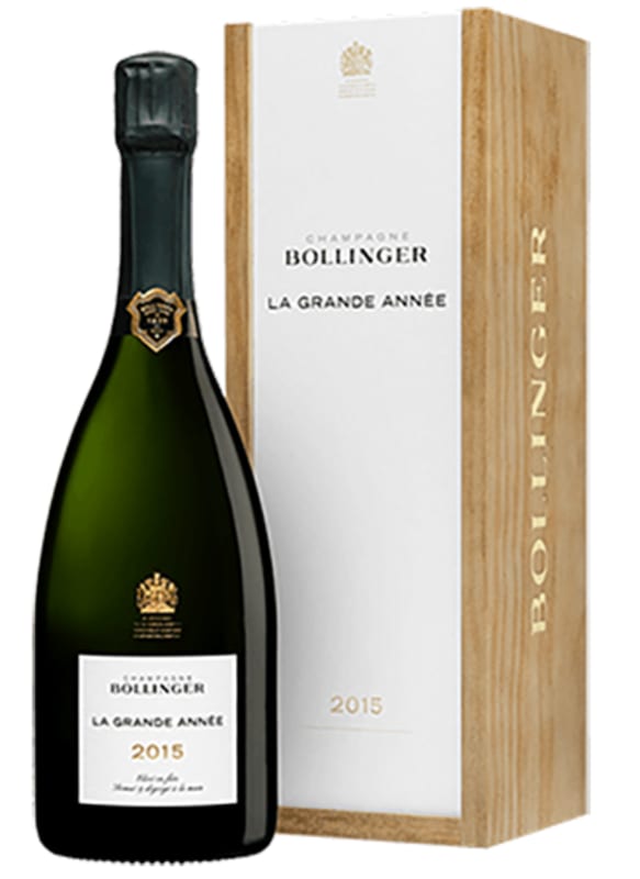 Bollinger La Grande Annee Brut with Gift Box 2015 Front Bottle Shot