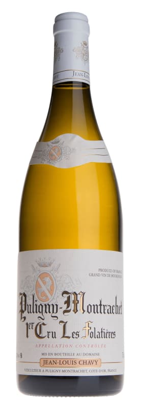 Jean-Louis Chavy Puligny-Montrachet Les Folatieres Premier Cru 2023 Front Bottle Shot